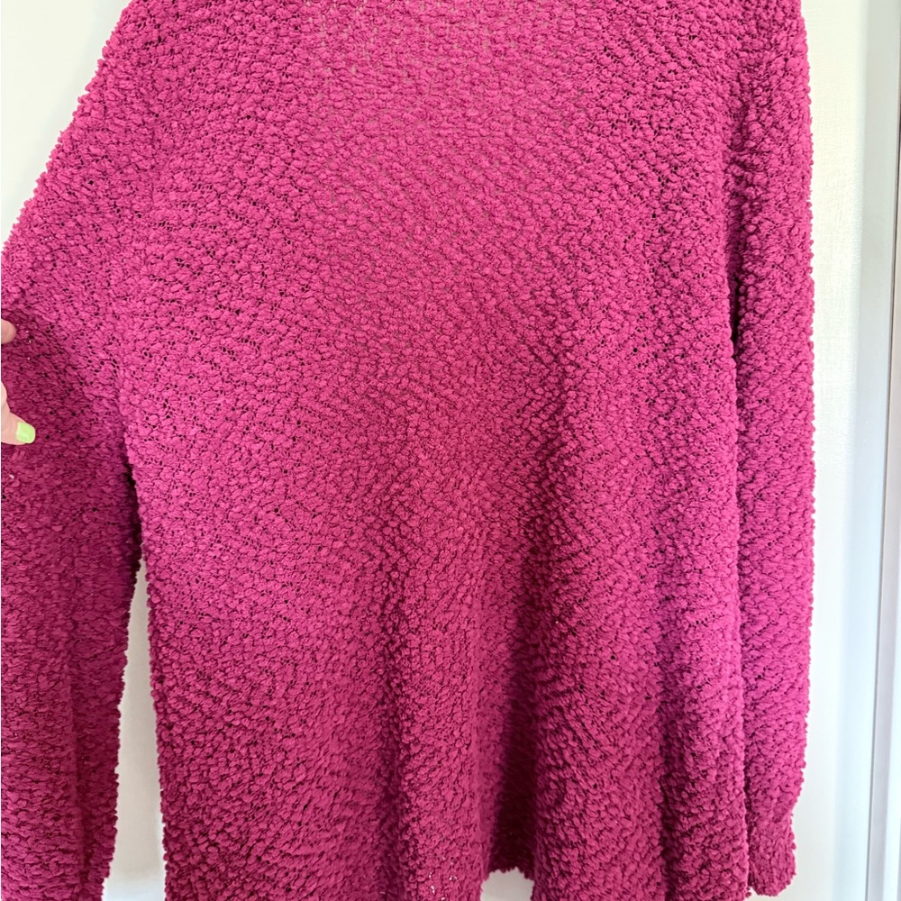 Zenana Outfitters Fuchsia Women's Cardigan - Picture 6 of 6